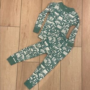 Hanna Andersson Green and White Christmas Pajama Set, 90cm/US 3T